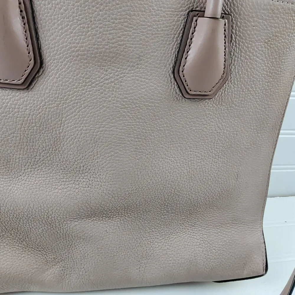 Michael Kors MK Pebbled Leather Satchel Crossbody Shoulder Handbag Purse
